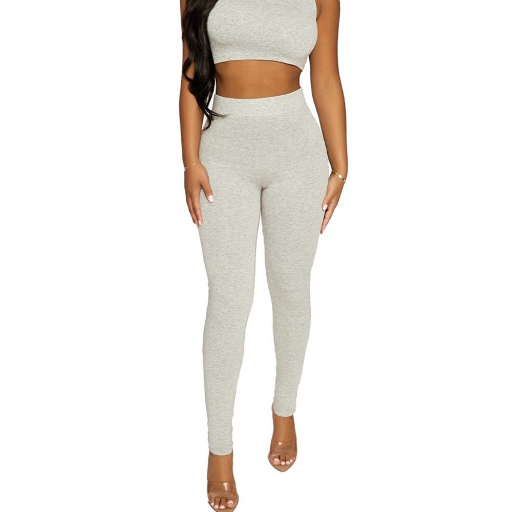 Naked Wardrobe NW gray leggings